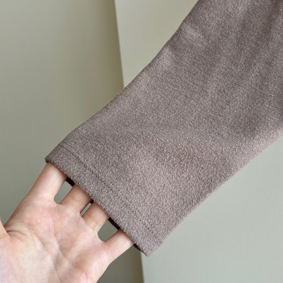 A new day Women's Long Sleeve Mock Turtleneck T-Shirt, Taupe, Size Medium - Picture 9 of 16